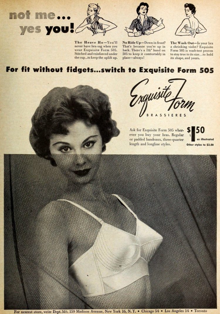 This is what's meant by the term Bullet Bra and why boobs looked so  pointy in the 50's and 60's. Early 1960's Maidenform ad. : r/OldSchoolCool