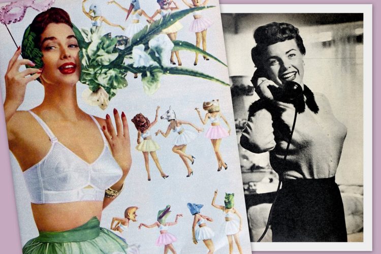 Maidenform girdle ad 1961 org vintage 1960s print retro art fashion  lingerie 